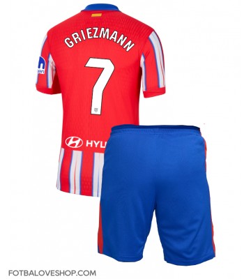 Atletico Madrid Antoine Griezmann #7 Dětské Domácí Dres 2024-25 Krátký Rukáv (+ trenýrky)